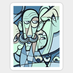 portrait cubism Sticker